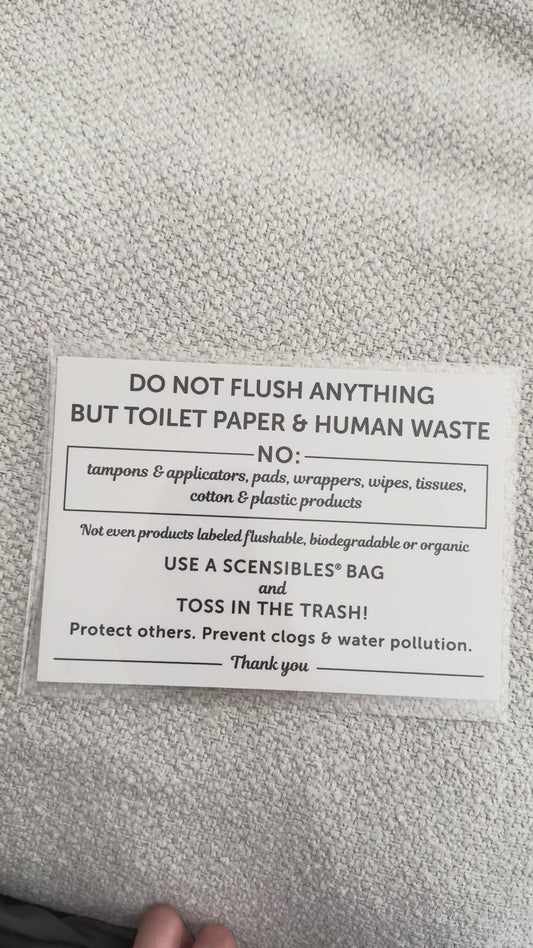 Do Not Flush Sign